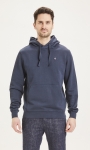 Elm Zip Hood Basic Badge Sweat - dark denim
